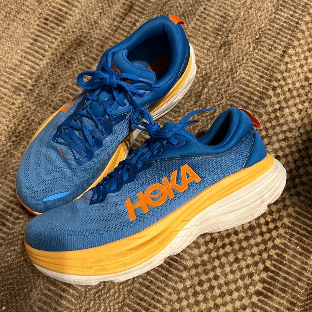 Hoka One One Men's Bondi 8 Running Sneaker Shoes, Size 12 EE